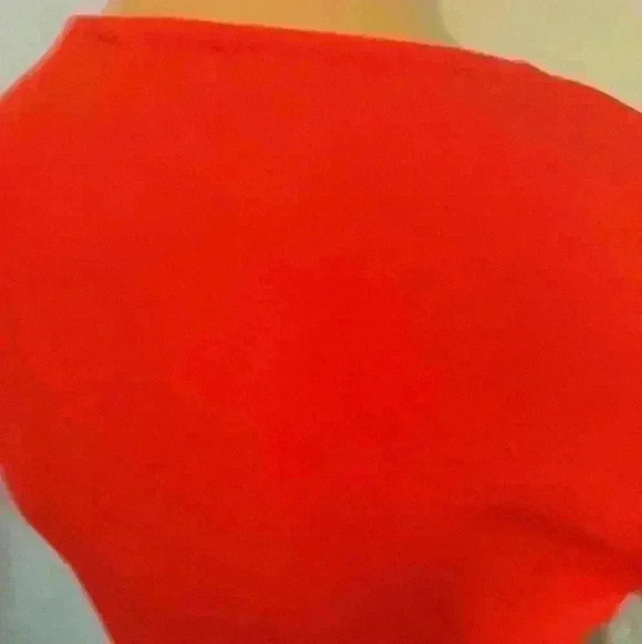 NWNT Revamp orange short sleeve trendy sexy day 2 nite  poly blend crop top M - Picture 3 of 4